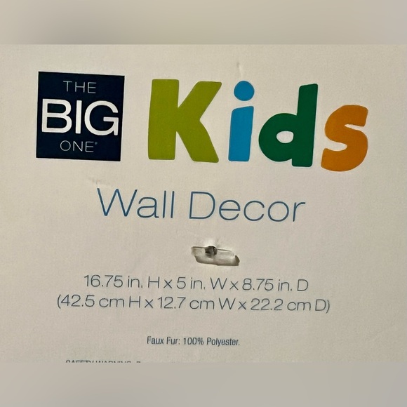 Pink Unicorn Plush Wall Decor with Gold Horn - Picture 4 of 4